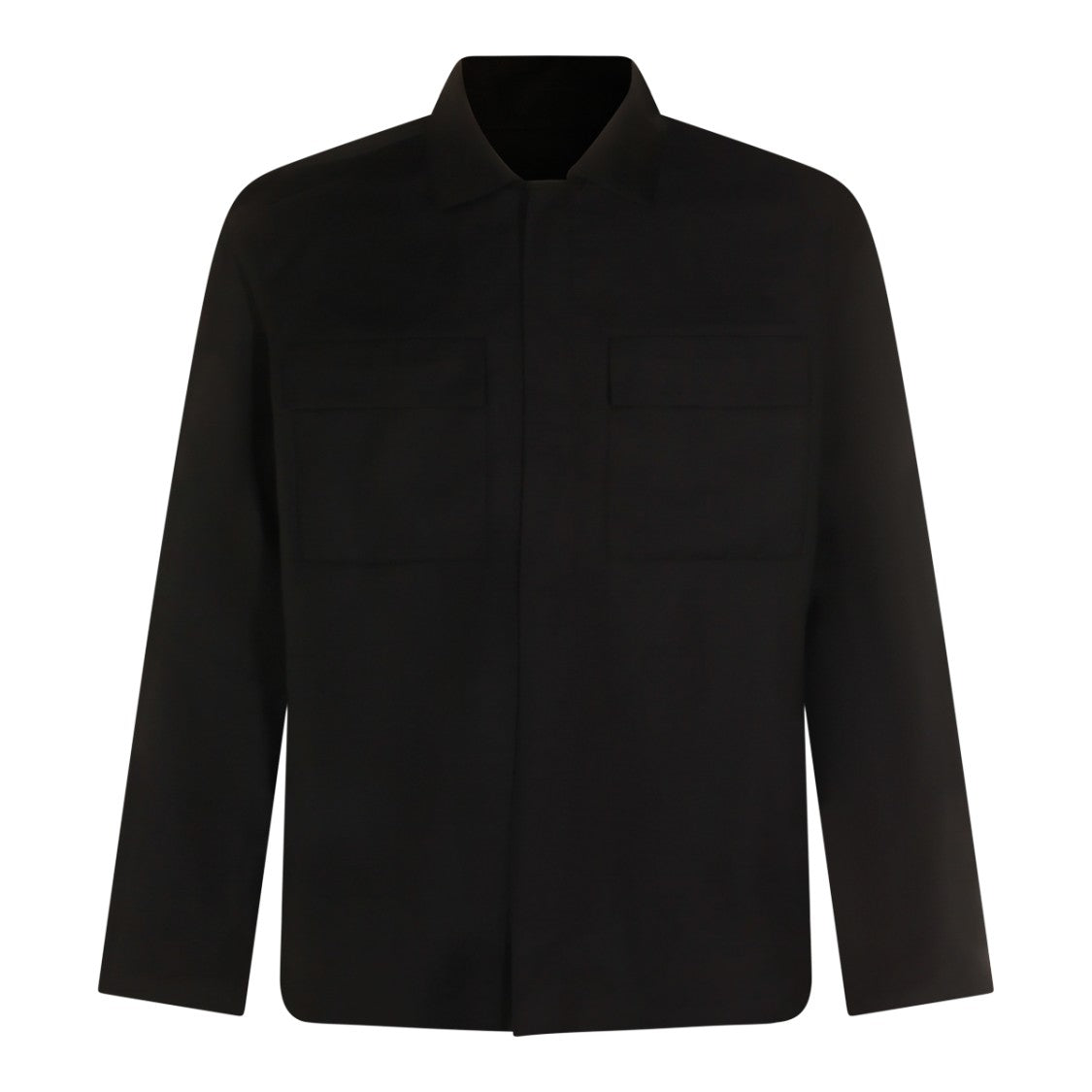 Nine In The Morning Minimalist Straight-Cut Jacket With Classic Collar And Concealed Button Placket