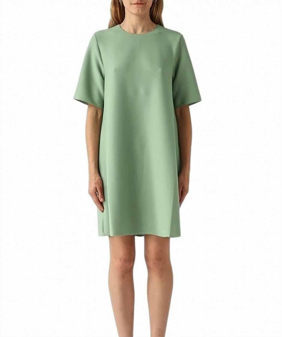 Max Mara Mmlzucca Wide Flared Raised Microlines Dress