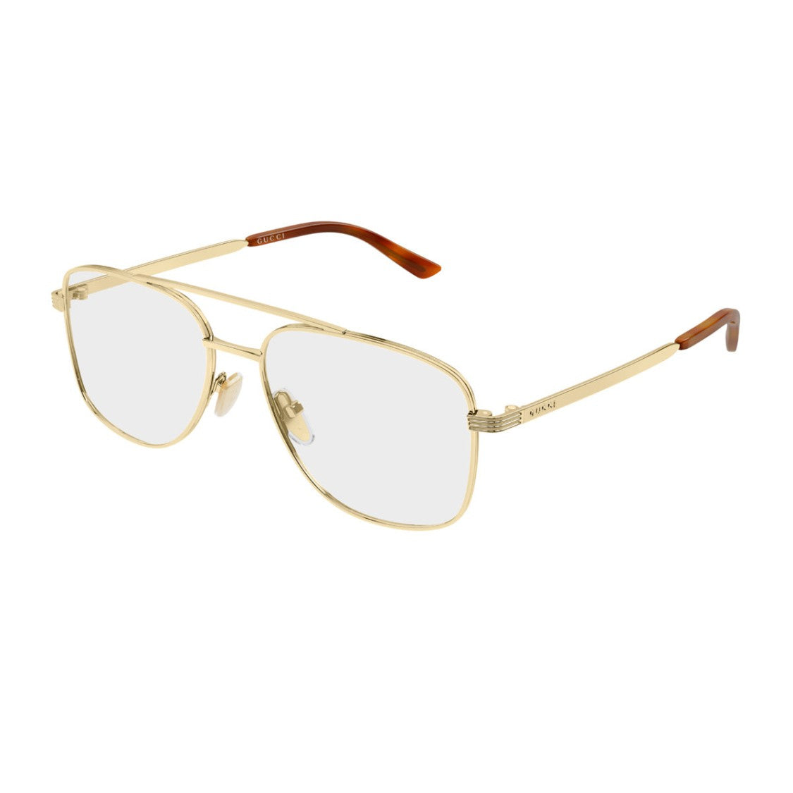 Gucci Gold Gg2223o Linea Institutional Logo Metal Eyeglasses