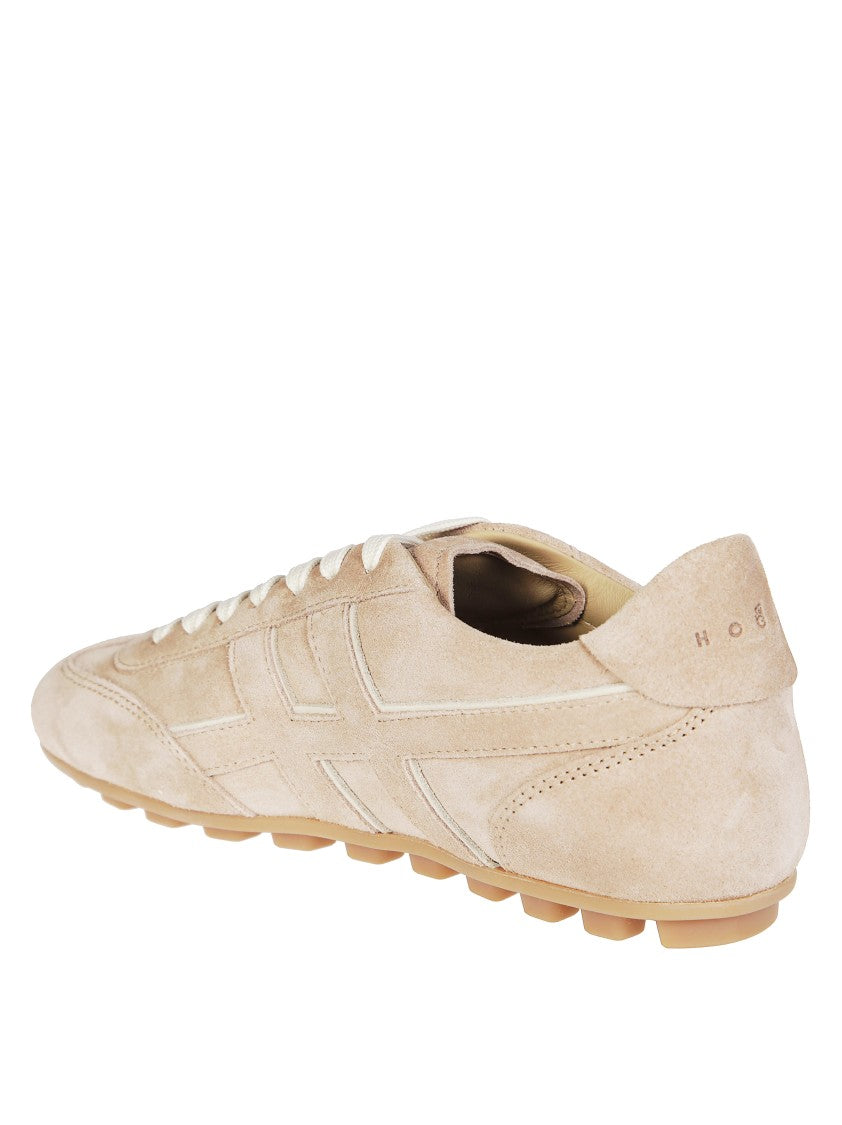 Hogan Soft Suede Sneakers With Lace-Up Design