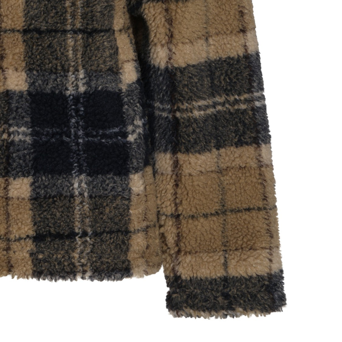 Barbour Checkered Textured High-Collar Jacket
