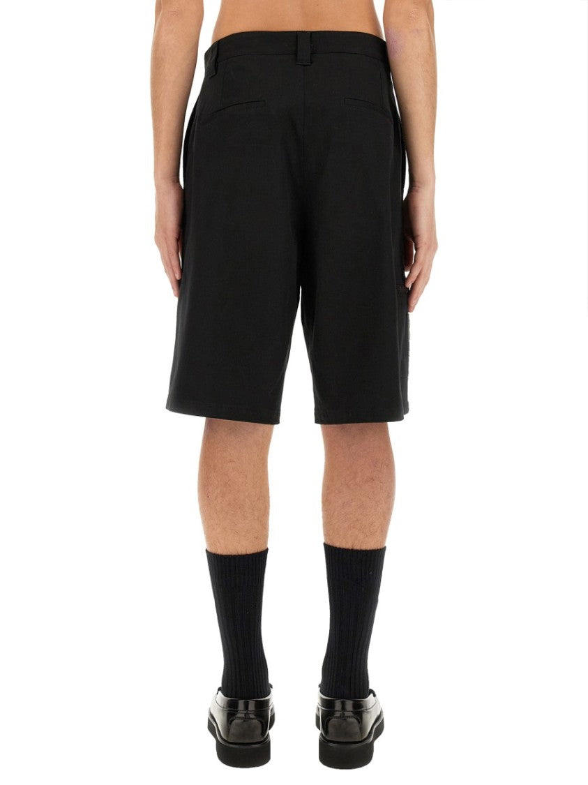 Moschino Knee-Length Black Bermuda Shorts