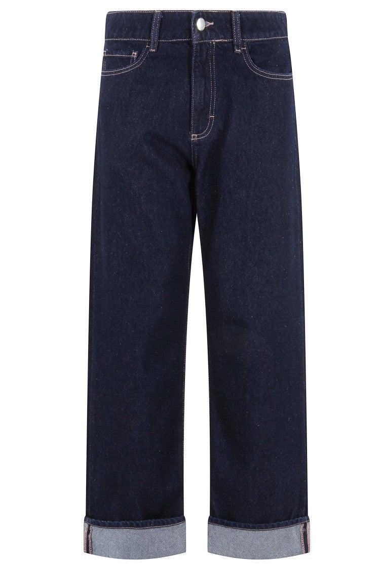Icon Denim Indigo Blue Tiny Jeans With Contrast Stitching