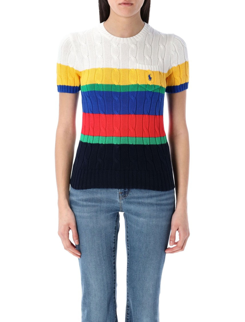 Polo Ralph Lauren Striped Cable Short-Sleeve Jumper
