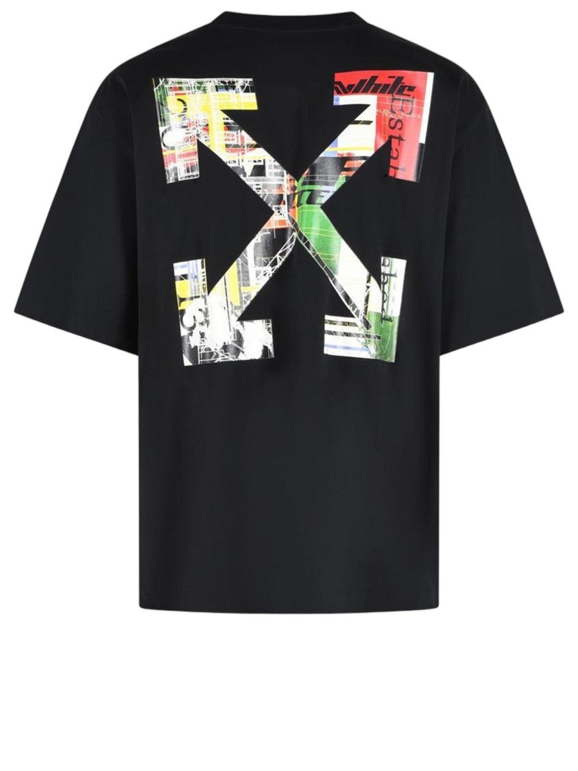 Off-White Industrial Arrow Cotton T-Shirt With Bold Graphic Design