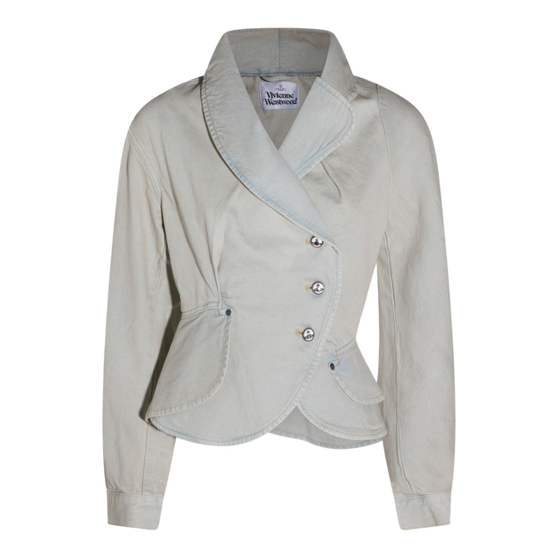 Vivienne Westwood Tailored Blue Jacket With Classic Collar