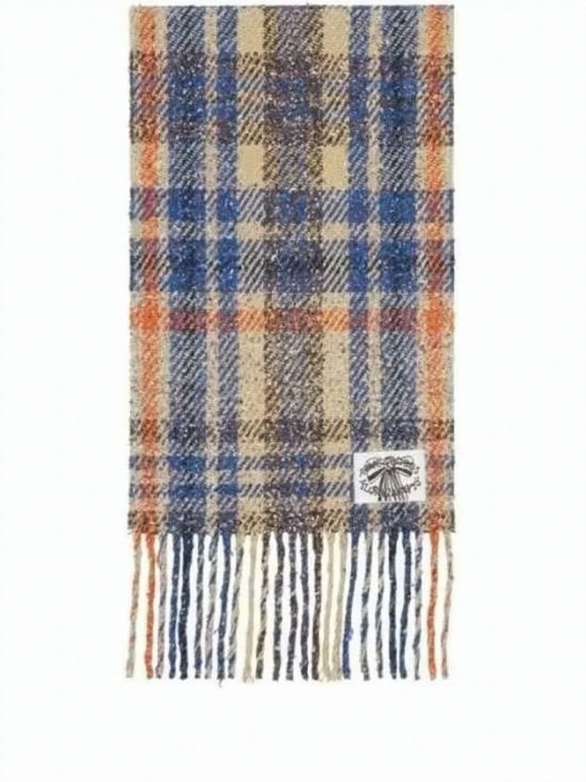Acne Studios Plaid Pattern Wool Blend Acne Studios Scarf
