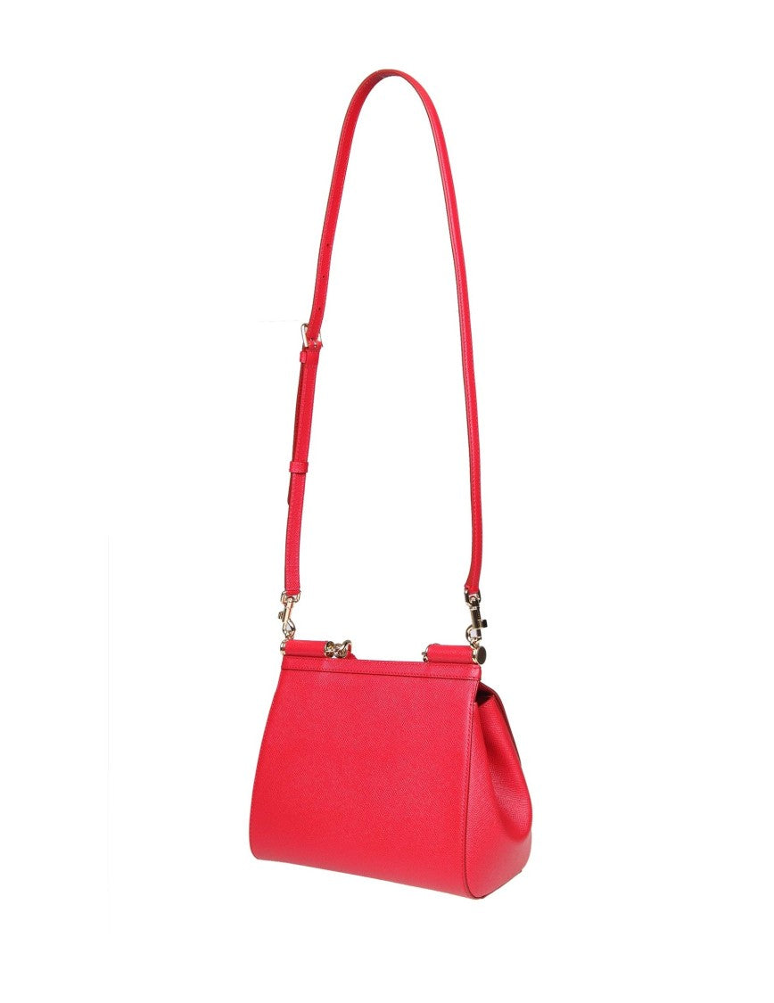 Dolce & Gabbana Dauphine Leather Red Medium Sicily Bag