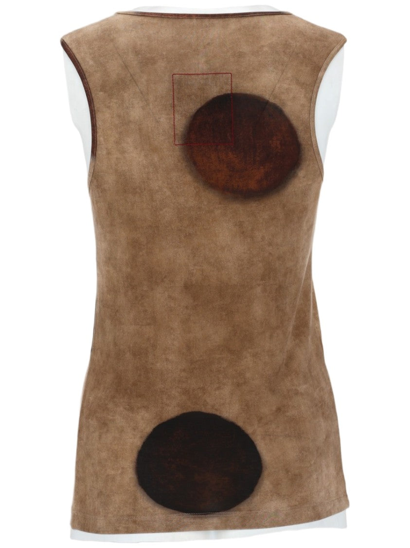 Uma Wang Brown Macro Pois Cupro Top