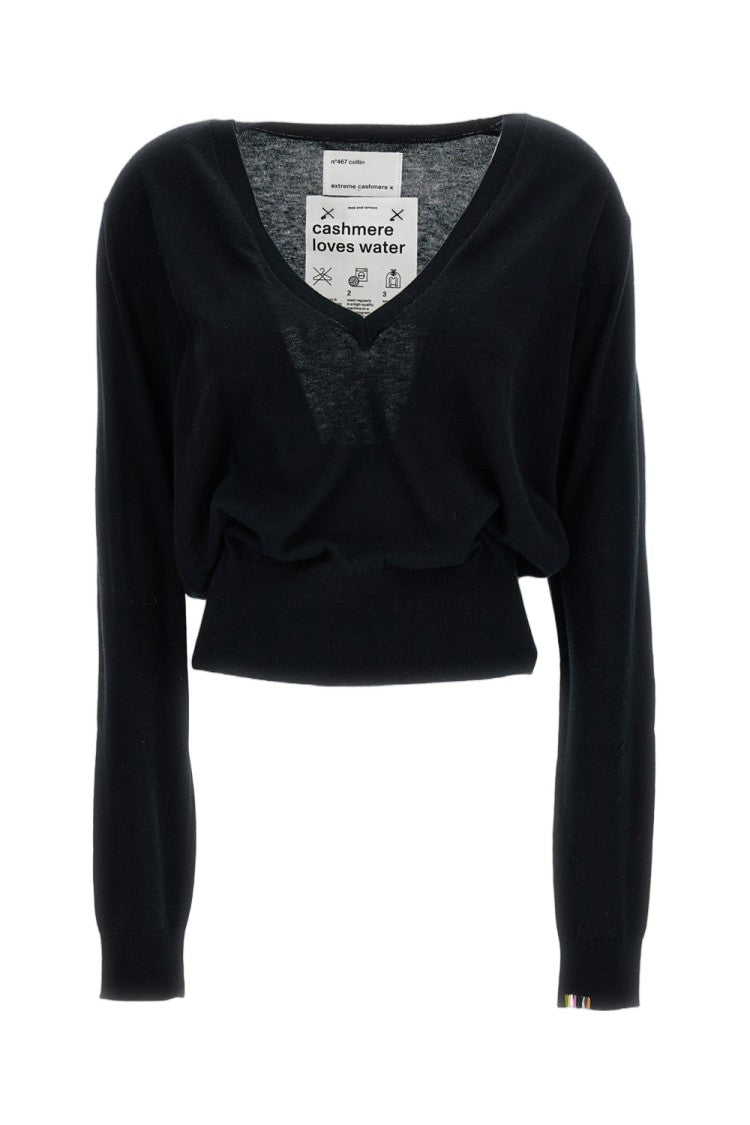 Extreme Cashmere Black N.467 Collin V-Neck Sweater