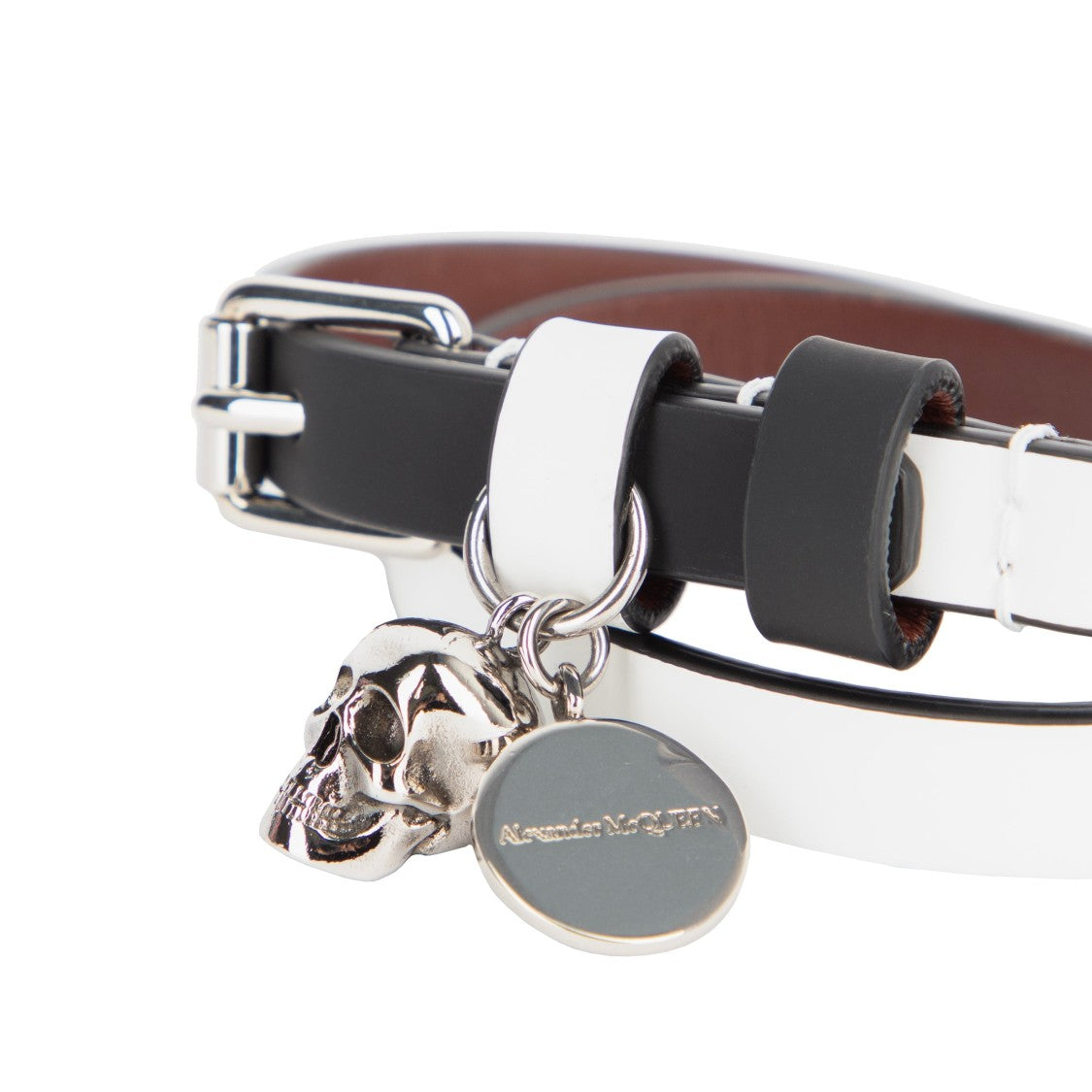 Alexander Mcqueen Skull Leather Bracelet