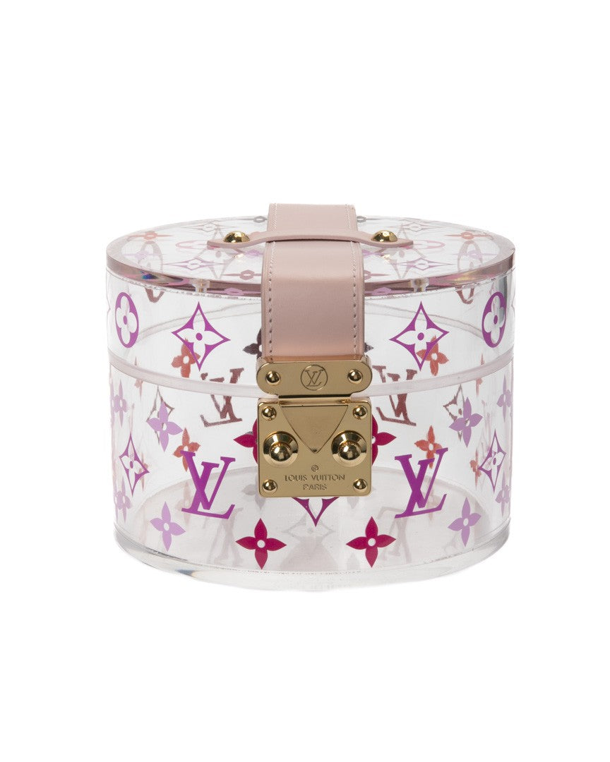 Louis Vuitton Oval Transparent Plexiglass Box With Multicolor Monogram