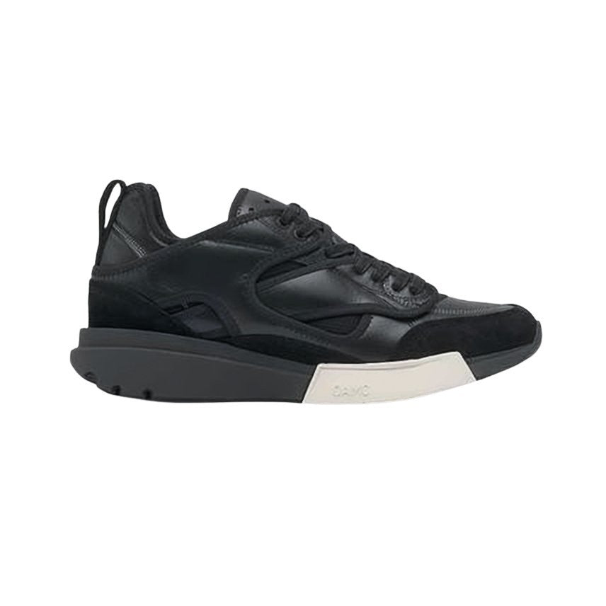 Oamc Sculpted Black Leather Sneakers