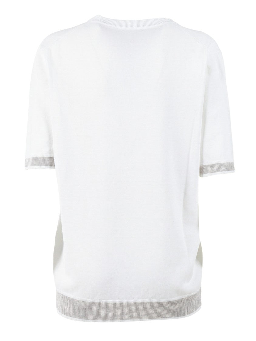 Peserico Minimalist Short Sleeve Linen Sweater