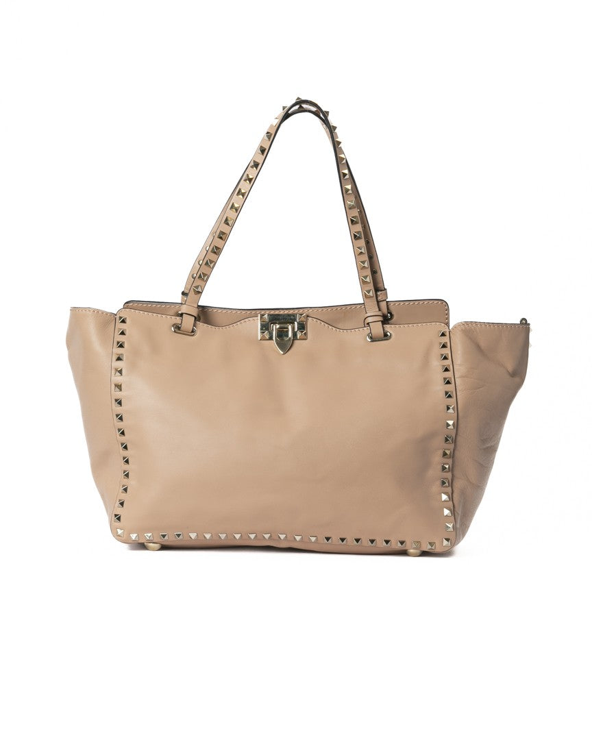 Valentino Rockstud Medium Leather Tote Bag