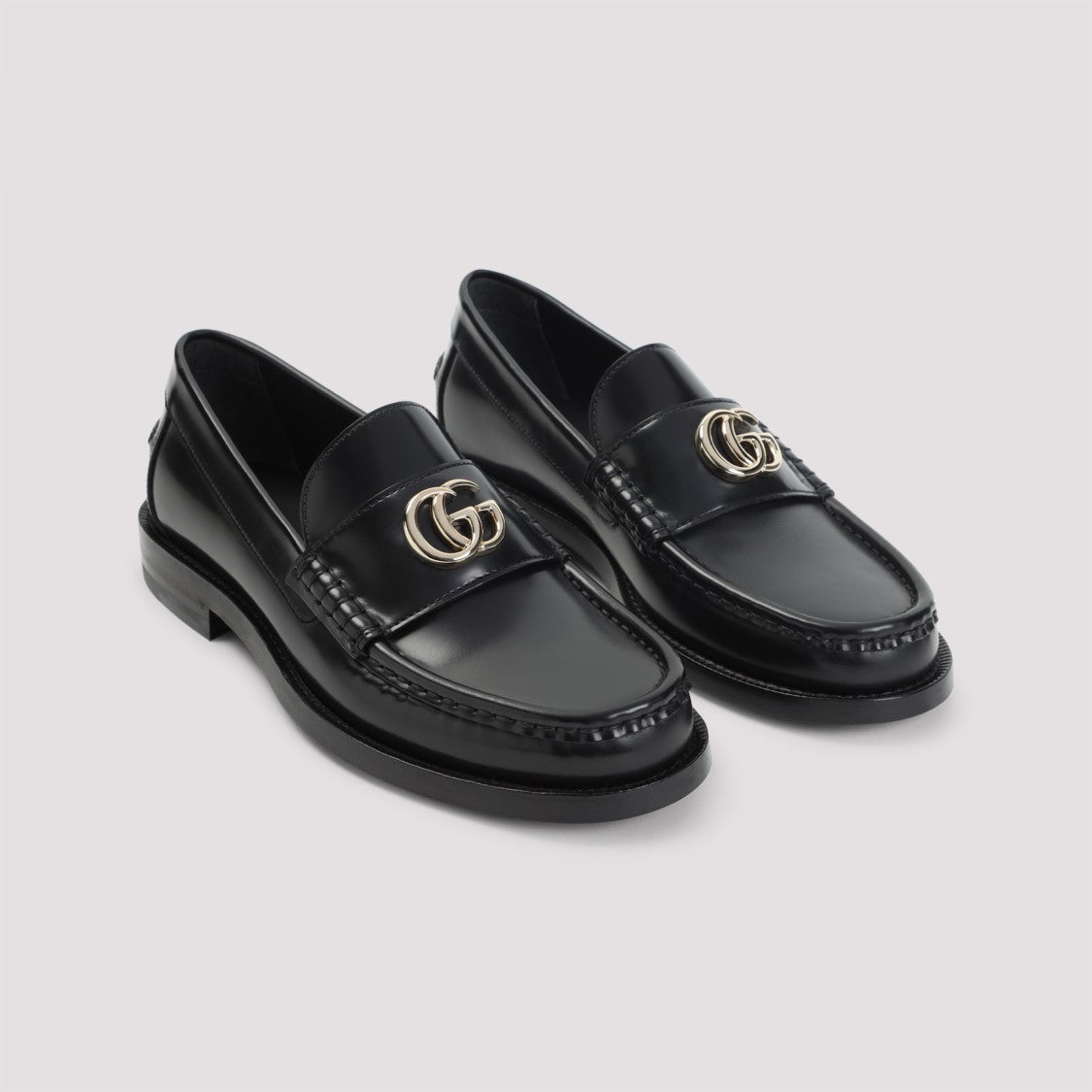 Gucci Polished Leather Gucci Loafers