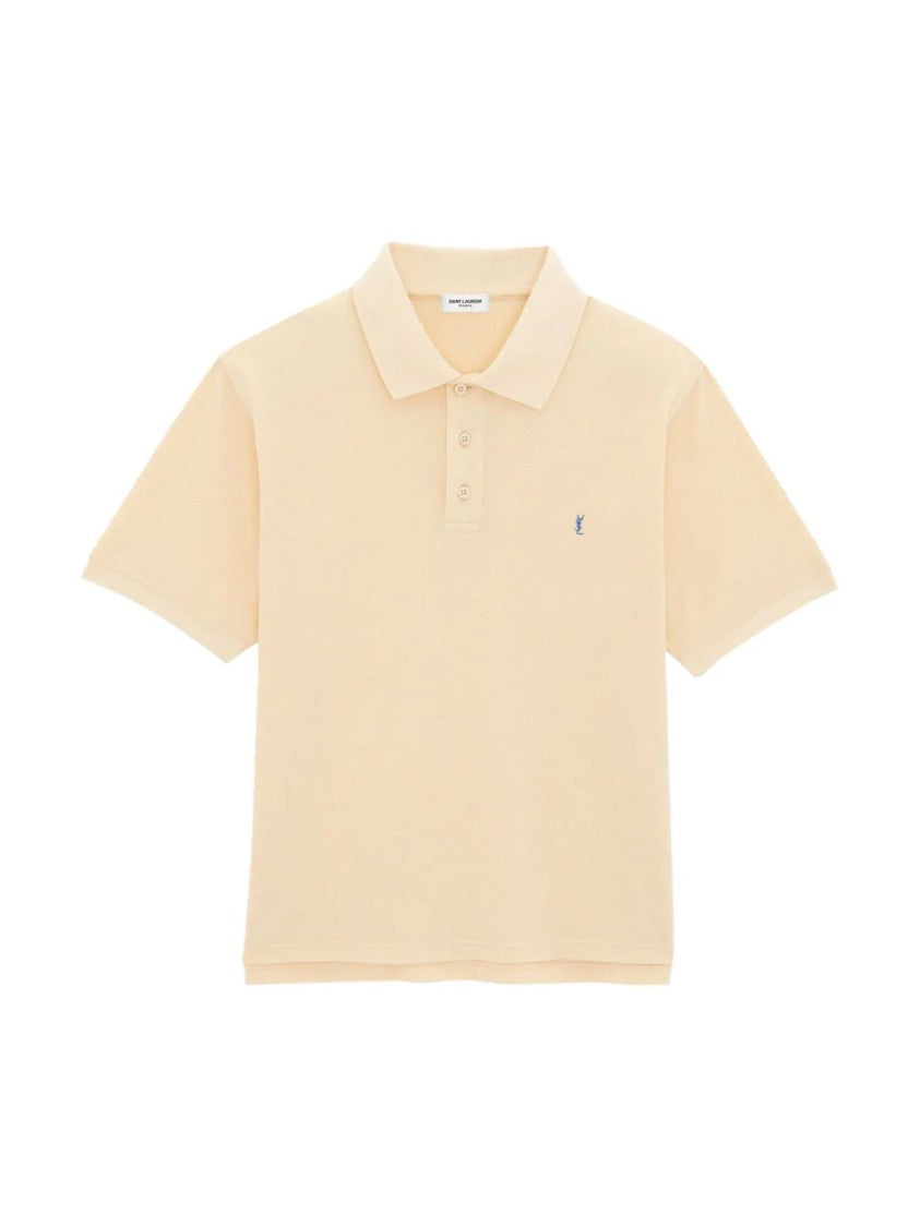 Saint Laurent Cassandre Ysl Logo Polo Shirt