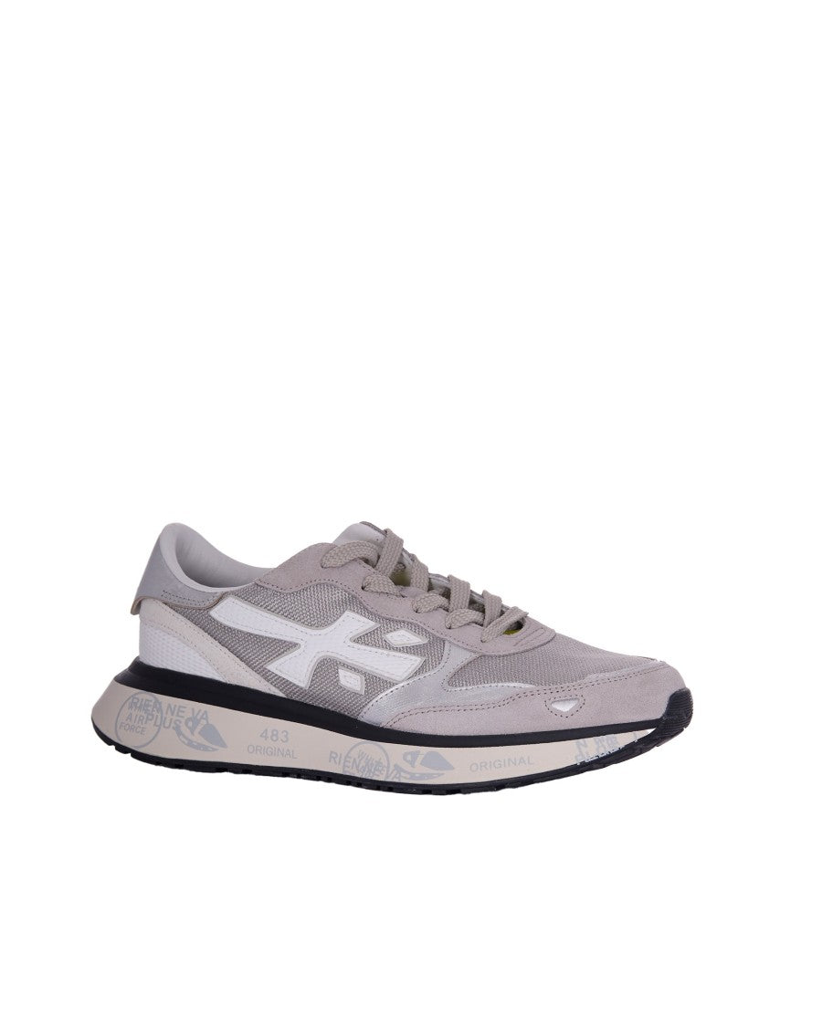 Premiata Sleek Grey Sneakers With Suede
