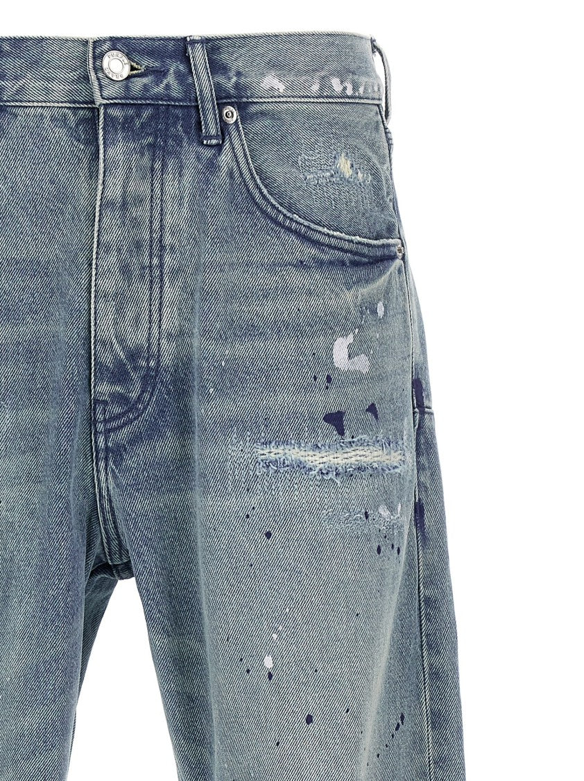 Purple 'Patch Repairs Foil' Jeans