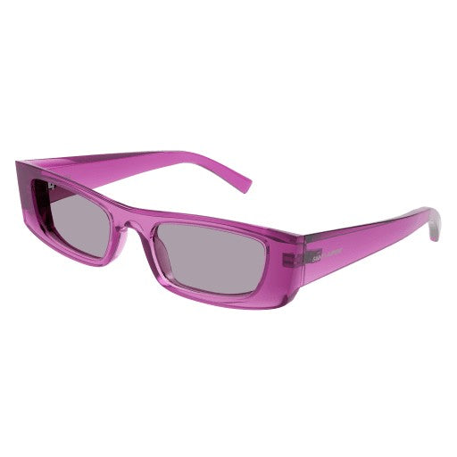 Saint Laurent Gradient Oversized Sunglasses With Angular Design