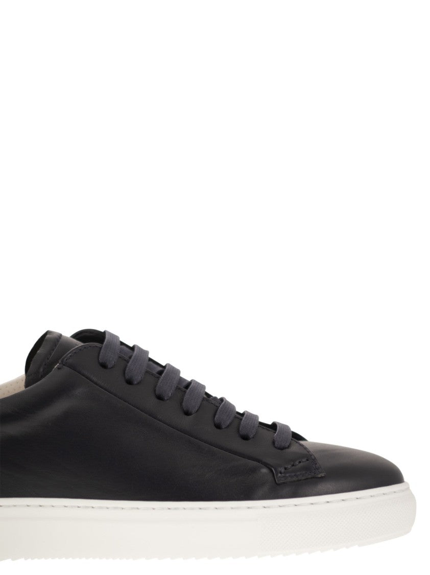 Doucal's Smooth Calfskin Trainers With Memory Foam Insole