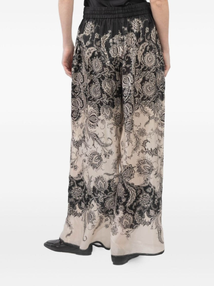 Zimmermann Relaxed Floral Print Trousers With Elasticated Waistband