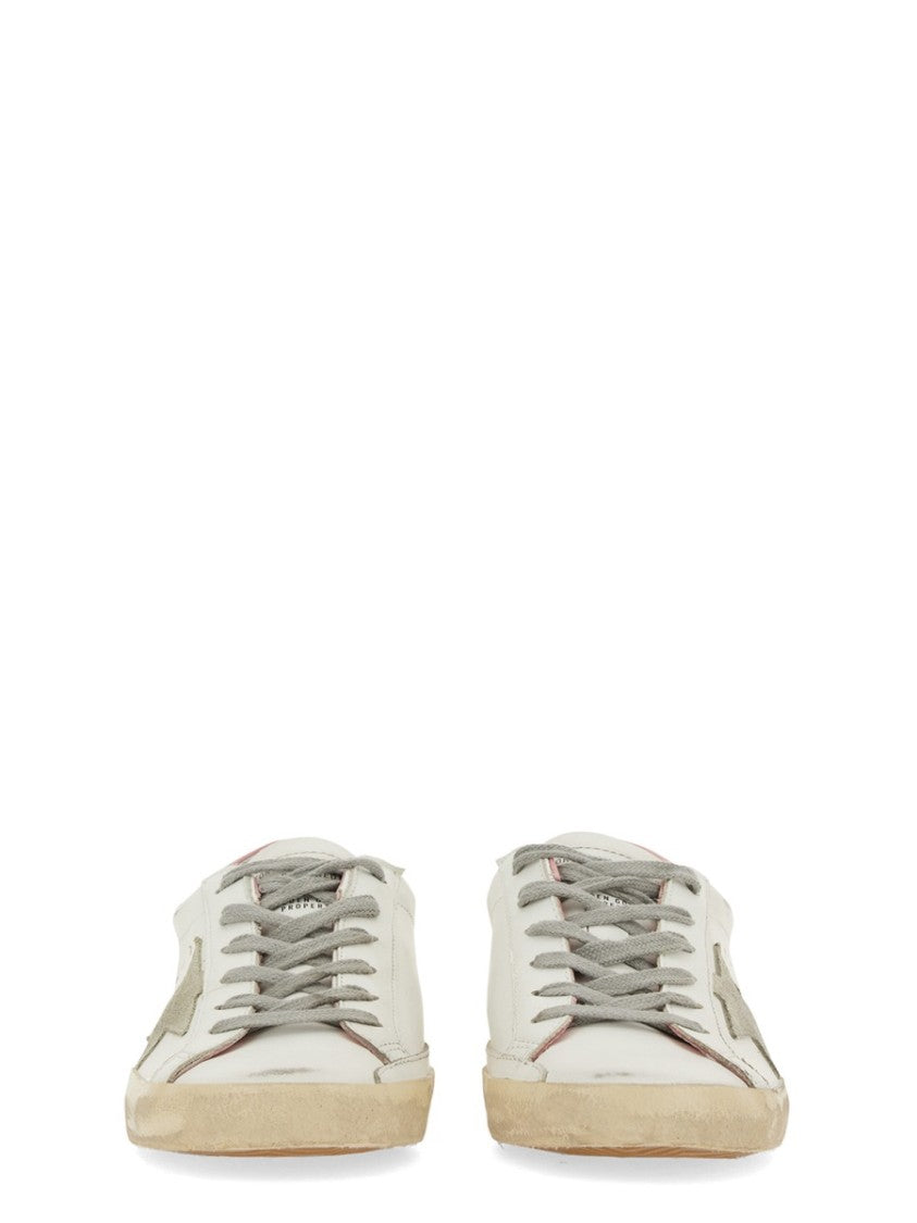 Golden Goose Super-Star Distressed Leather Low-Top Sneakers