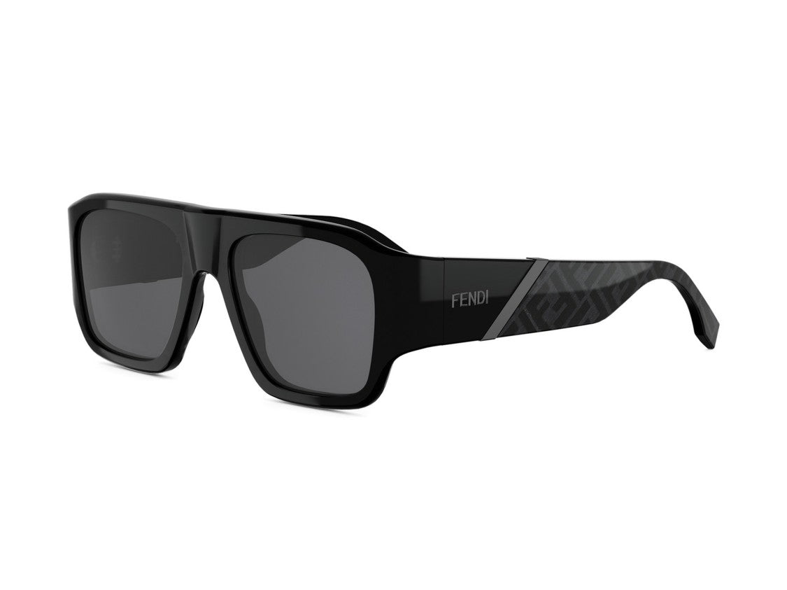 Fendi Fe40198i Oversized Embossed Square Sunglasses