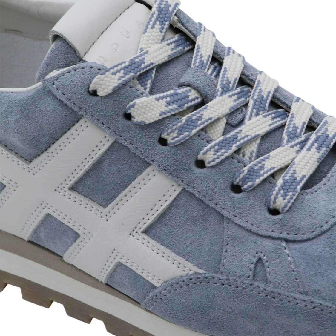 Hogan Soft Denim Sneakers With Suede Accents