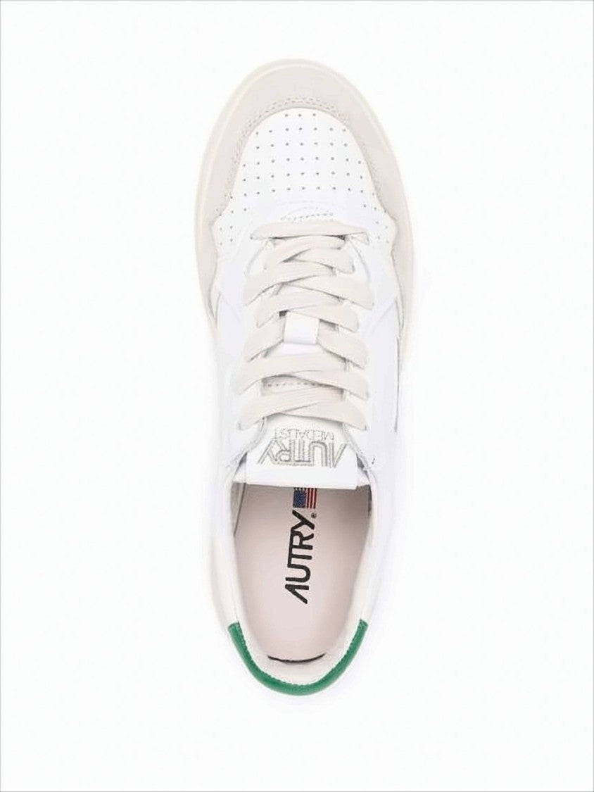 Autry Low-Top White Leather Sneakers With Suede Detailing
