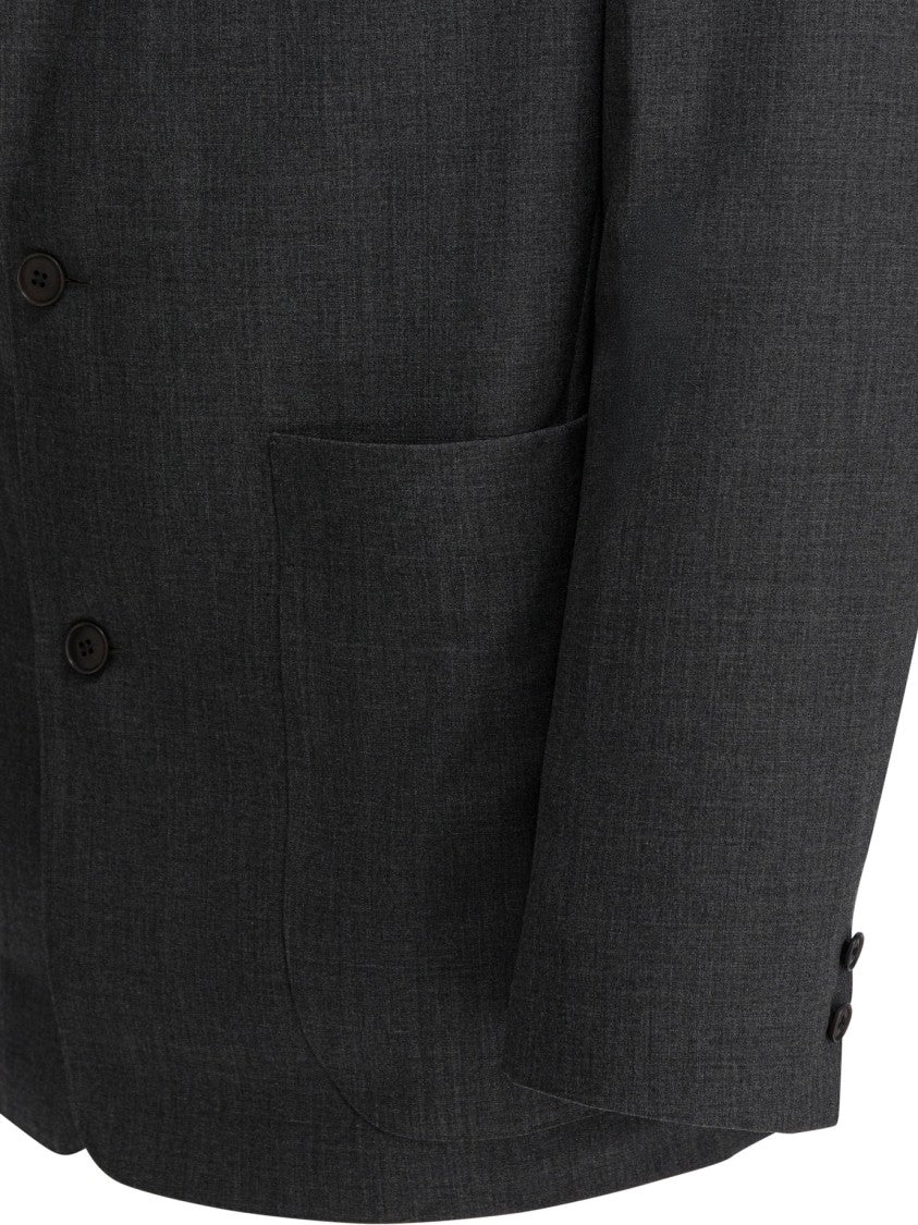 Beams Plus Wool Blazer With Two-Button Design And Notch Lapel