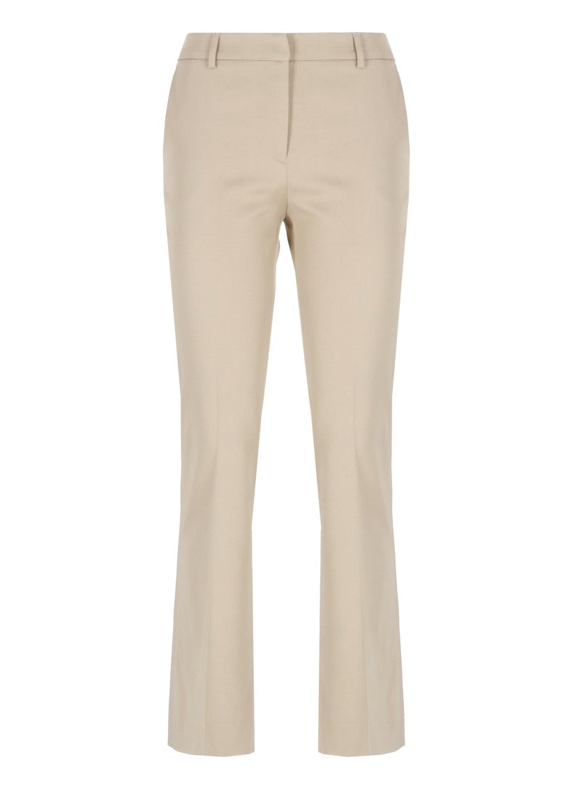 Pt Torino Beige Tailored Viscose Pants