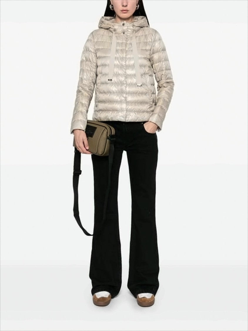 Herno Quilted Padded Jacket With Glossy Finish And Adjustable Hem