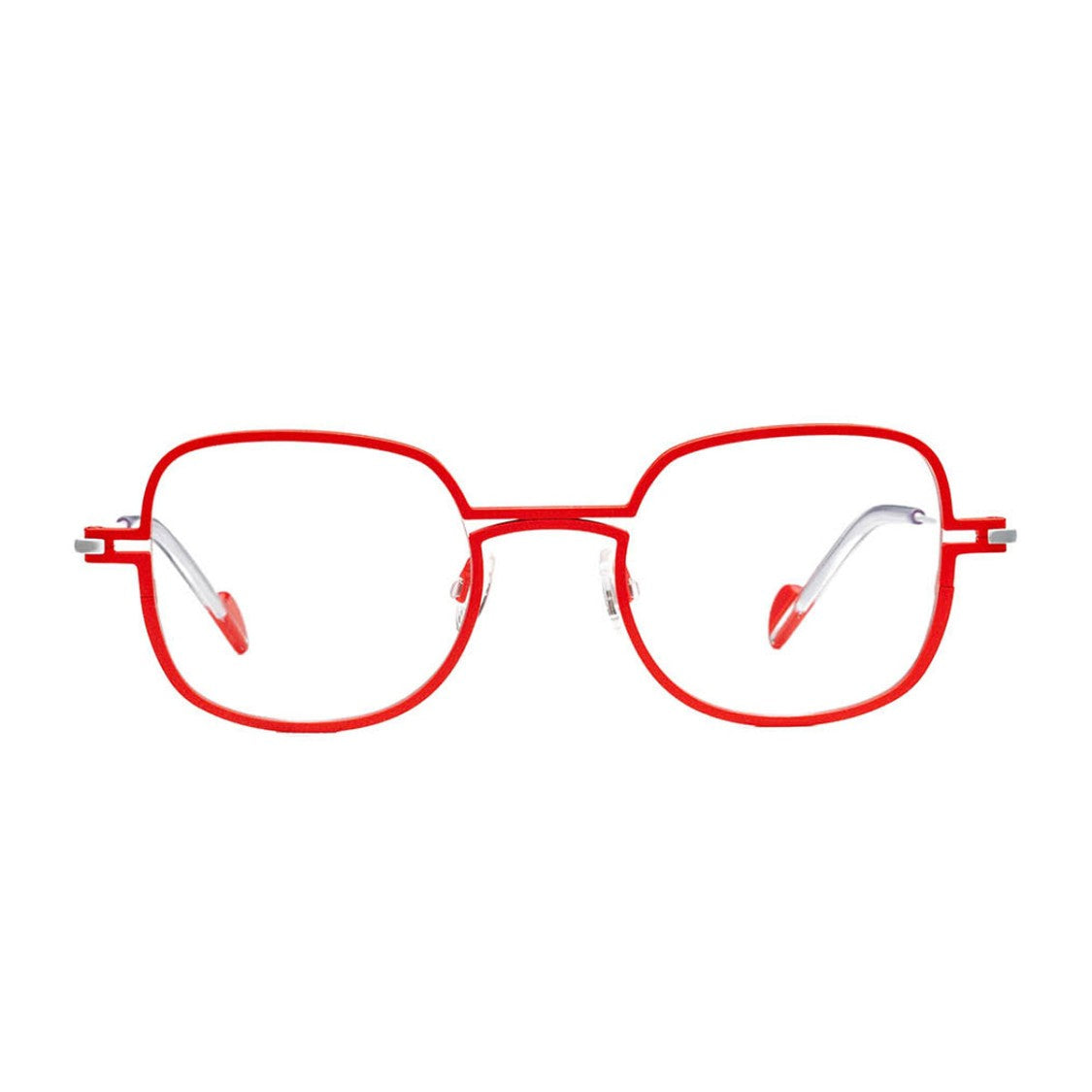 Deflomas Eyewear Coral Gypse Titanium Geometric Sunglasses