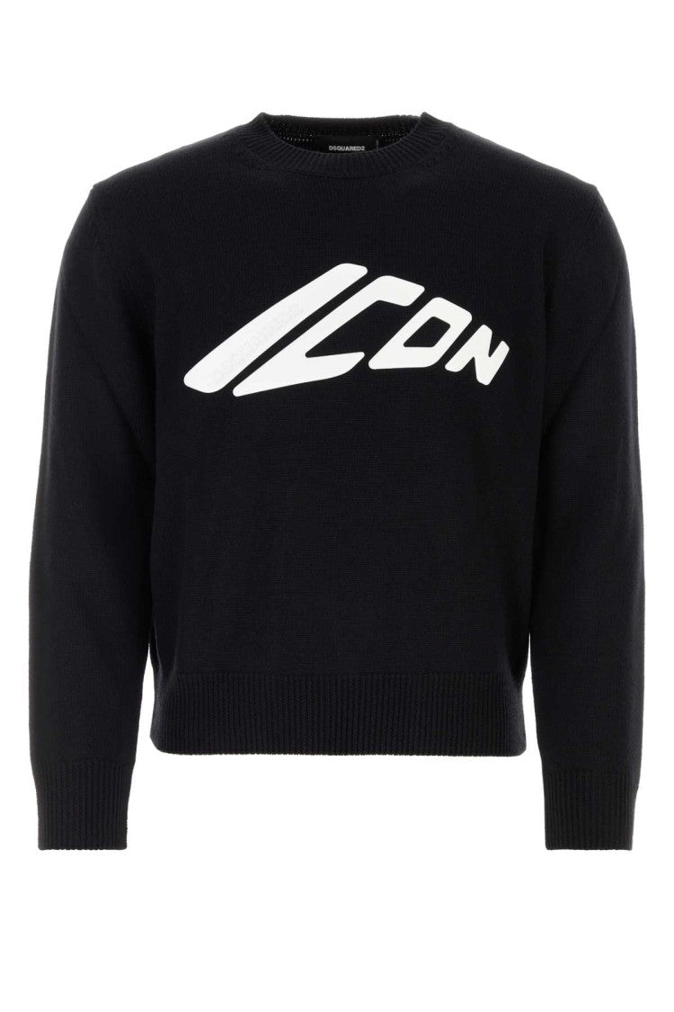 Dsquared2 Black Wool Sweater