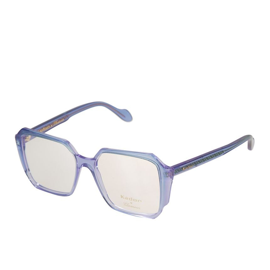 Kador Lizzy Translucent Purple Geometric Sunglasses With Textured Temples