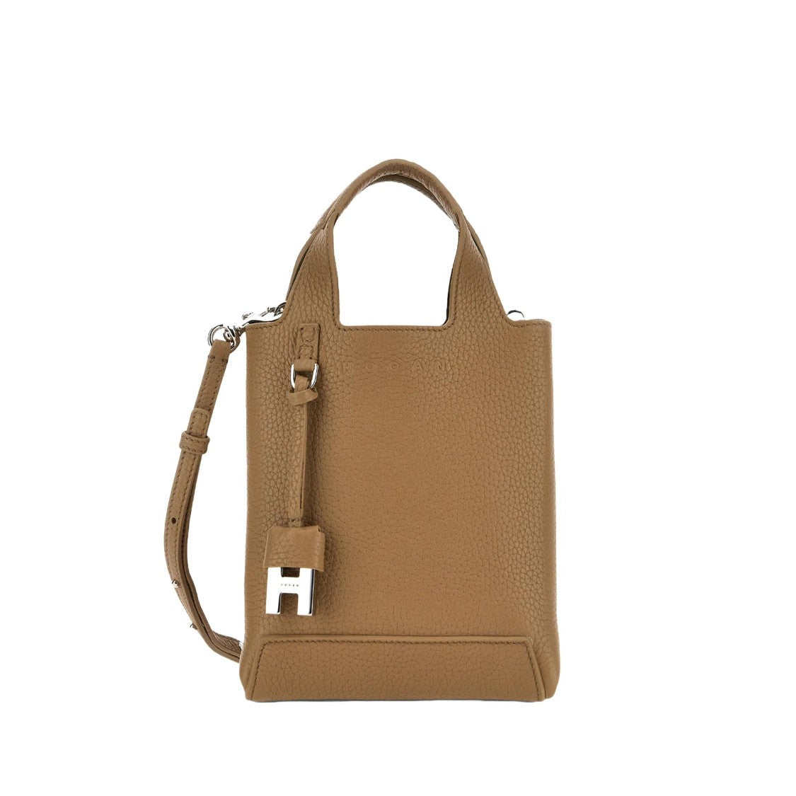 Hogan Refined Mini Pebbled Leather Shopping Bag