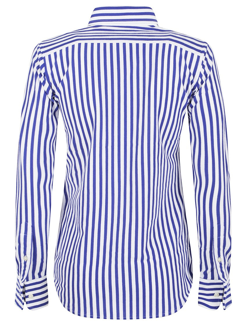 Polo Ralph Lauren Button-Down Oxford Shirt With Vertical Stripes And Embroidered Pony