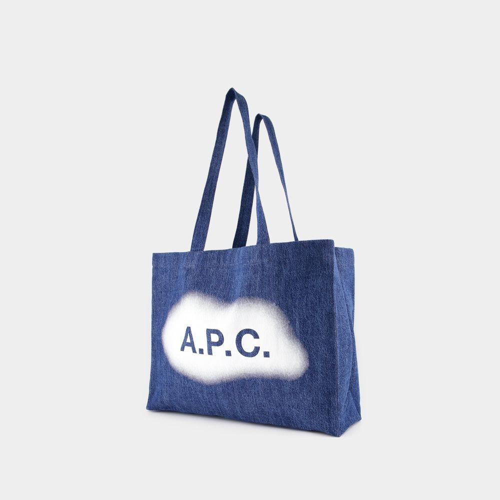 A.P.C. Diane Tote Bag - Cotton - Blue