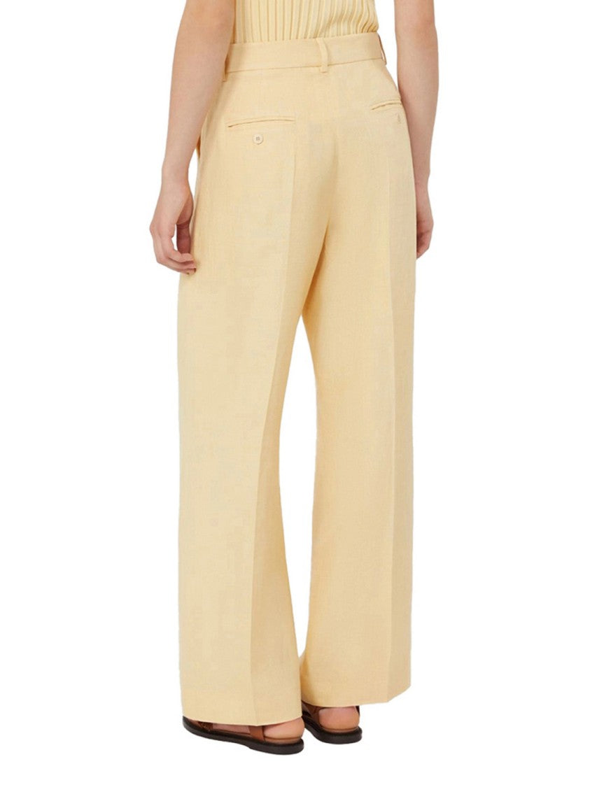 Max Mara Yellow Wkdmalizia Virgin Wool Trousers