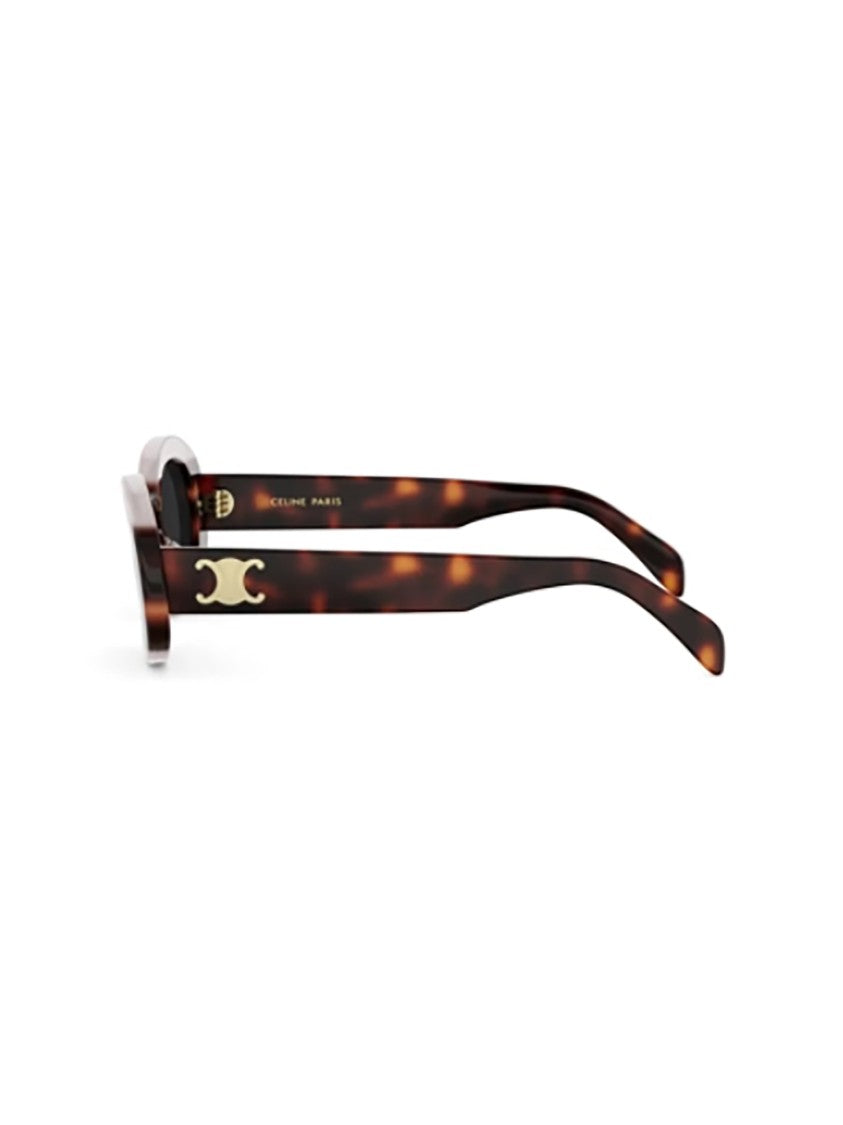 Celine Tortoiseshell Cl40194u Oval Gold Sunglasses