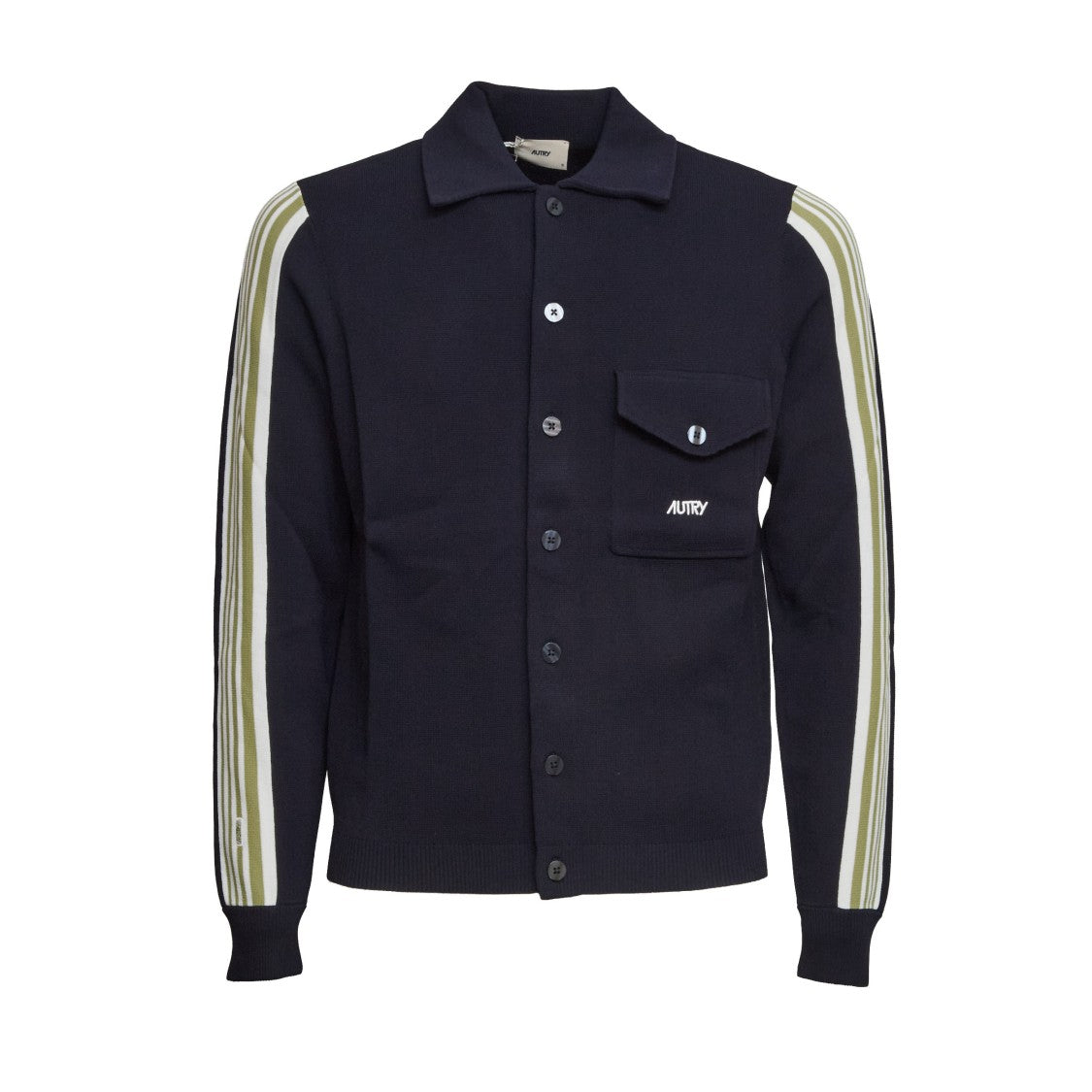 Autry Tennis-Style Knit Zip Jacket
