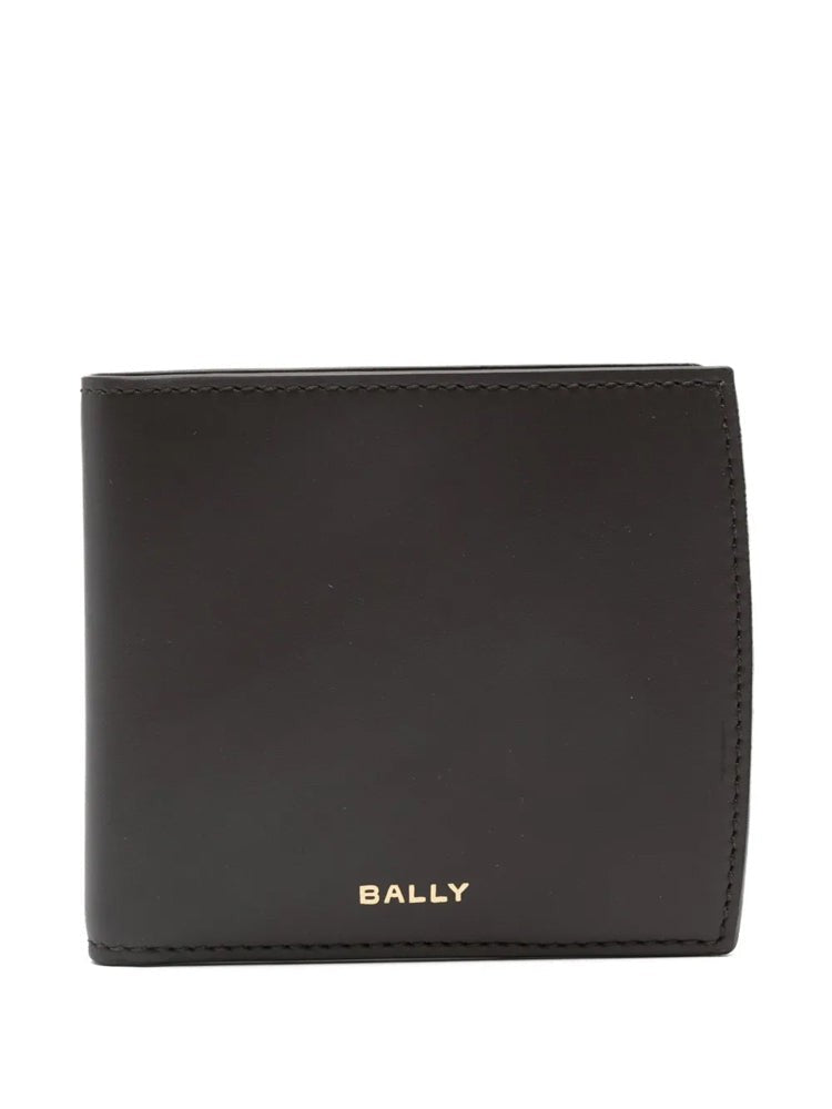 Bally Brown Embossed Logo Leather Wallet