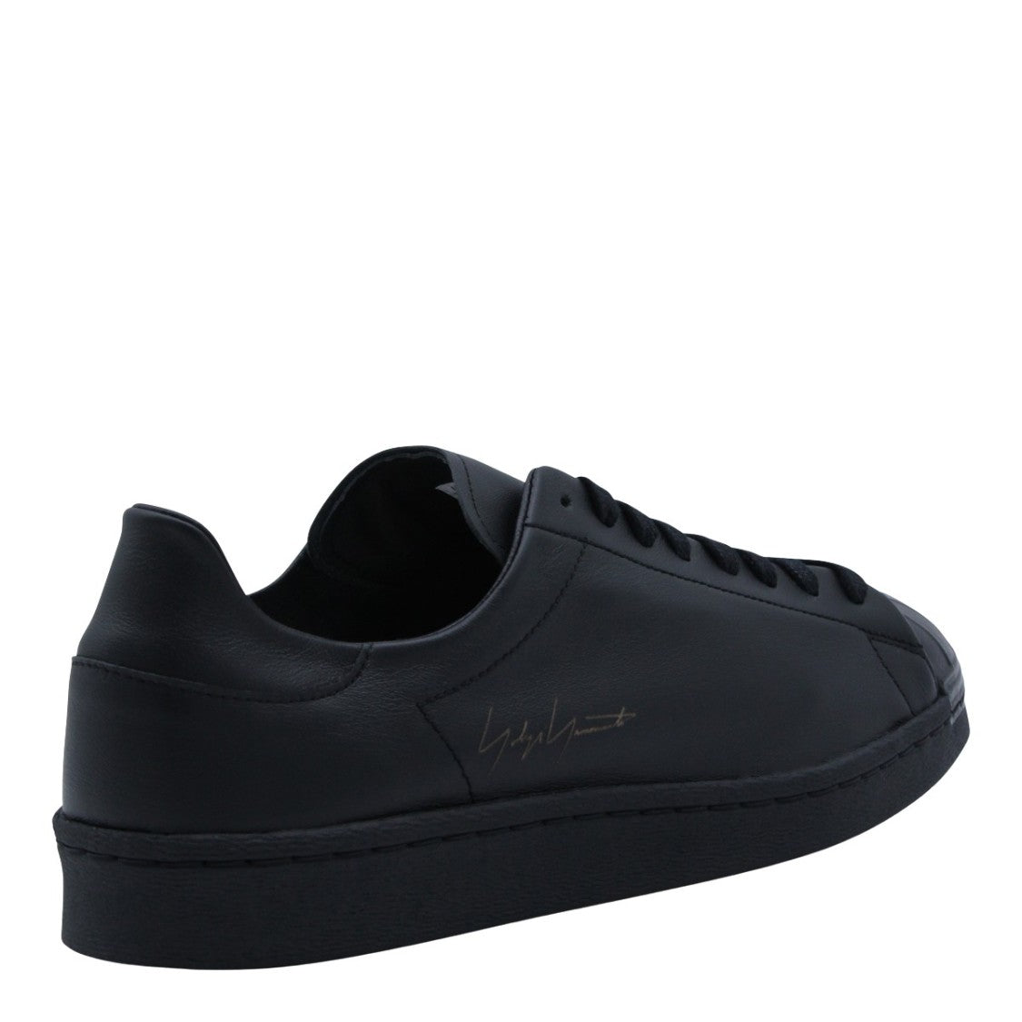 Y-3 Low-Top Black Leather Sneakers