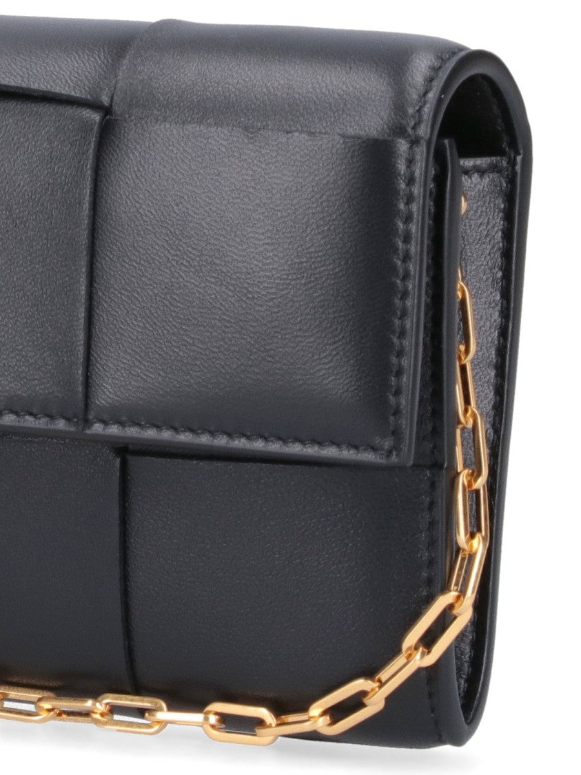Bottega Veneta Padded Grid Pattern Long Wallet