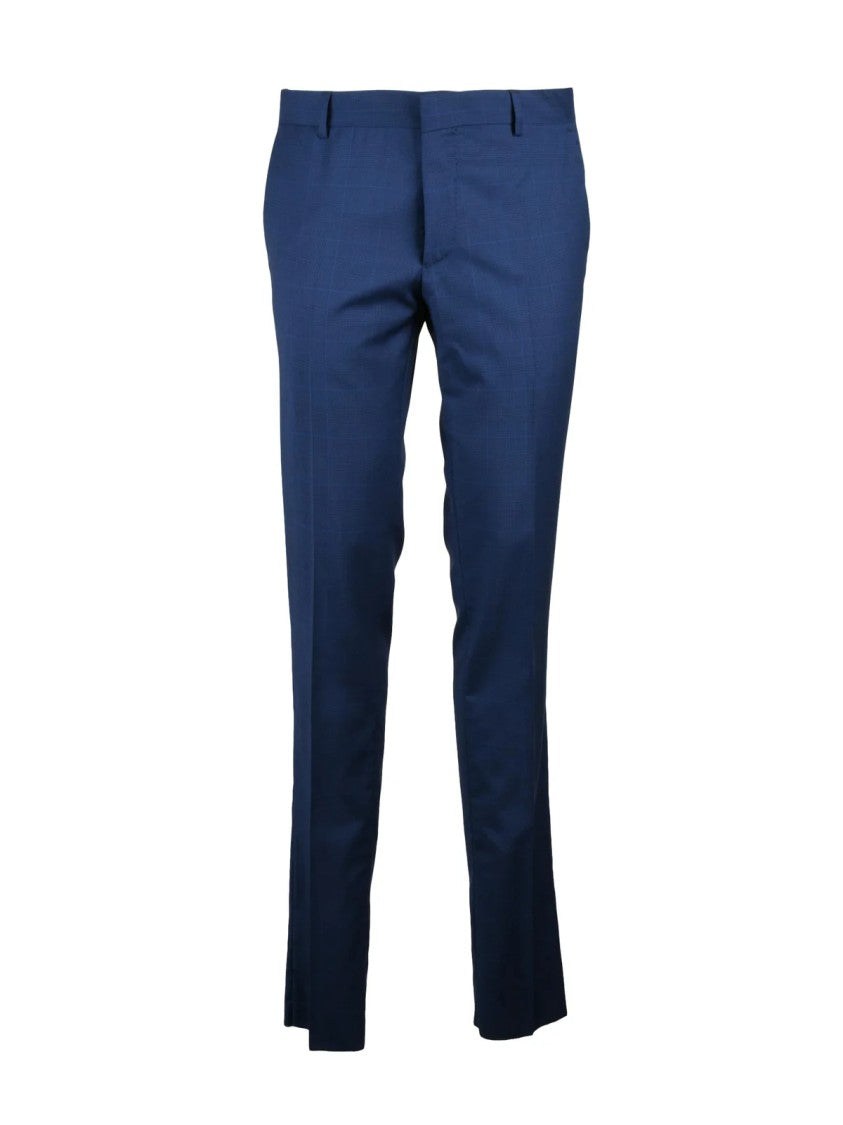 Paoloni Rounded Jacket And Tailored Trousers Paoloni Suit In Deep Blue
