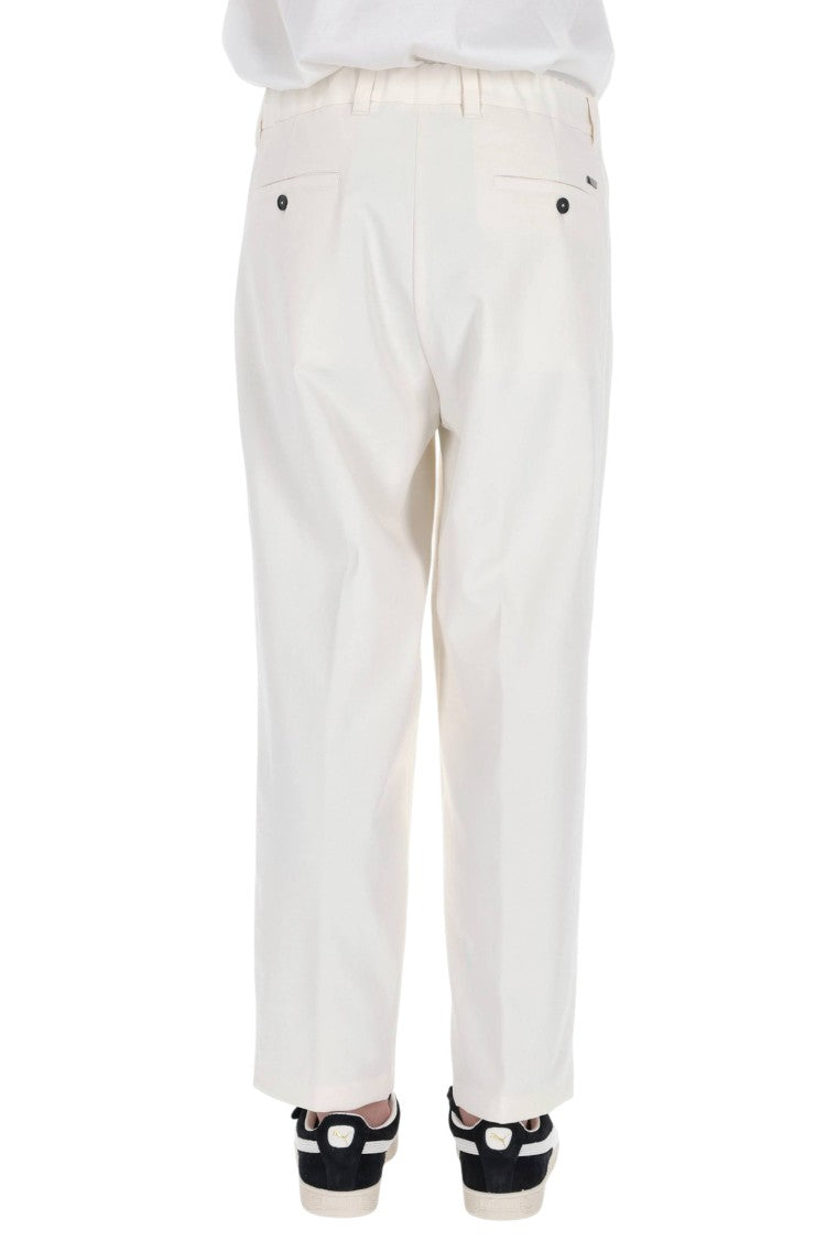 Herno White Elasticated Waist Technical Pants