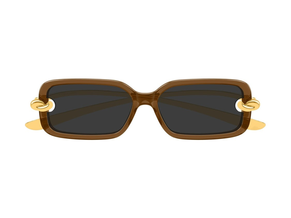 Bottega Veneta Gold Bv1439s Knot Oversized Square Sunglasses