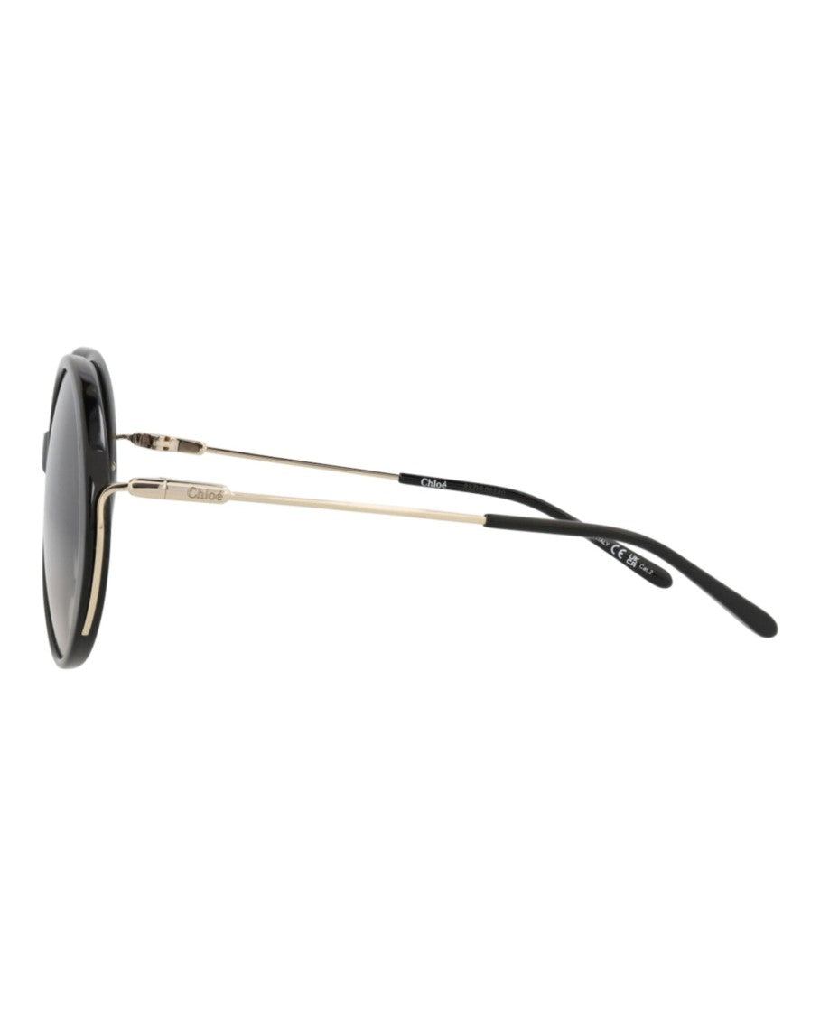 Chloé Round-Frame Recycled Acetate Sunglasses