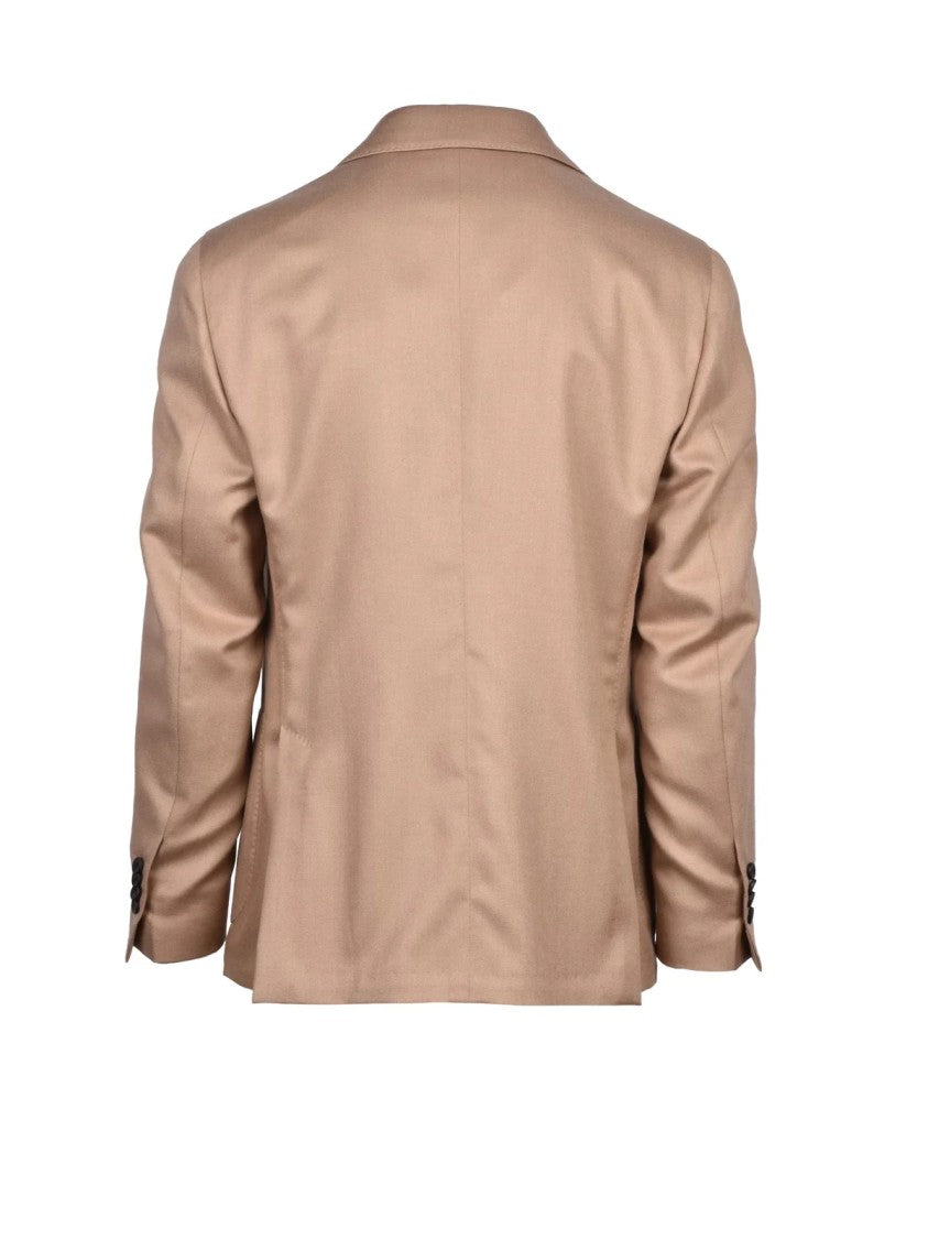 Lardini Beige Cashmere Virgin Wool Silk Jacket